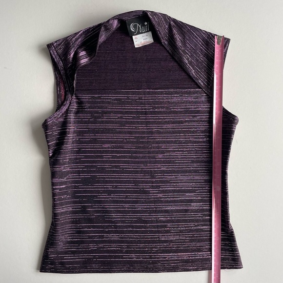 Vintage Nuit Metallic Fuchsia Tank Top - Picture 7 of 8